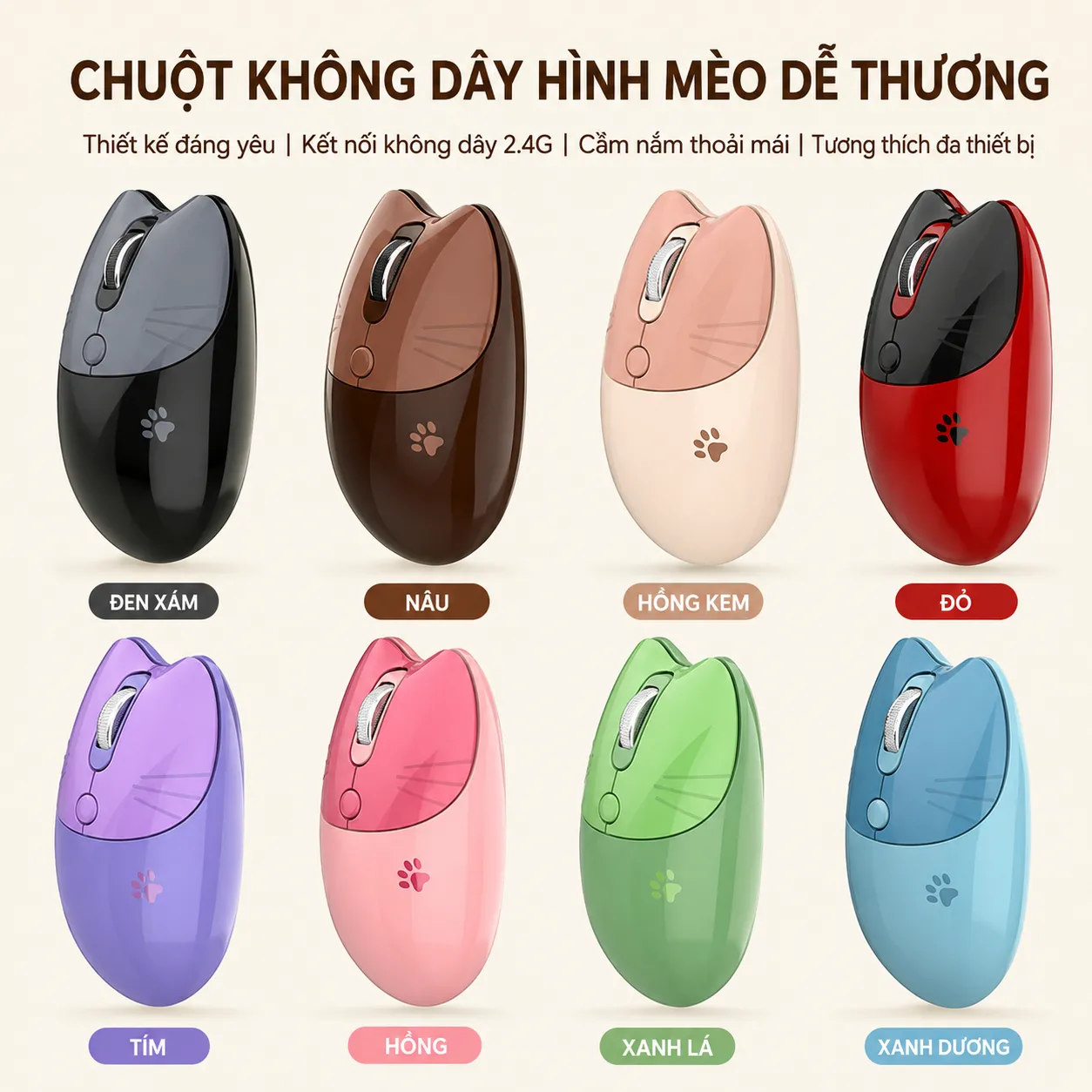 Chuột không dây 2 chế độ MOFII M3DM